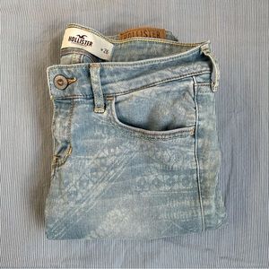 Hollister Patterned Skinny Low Rise Jeans